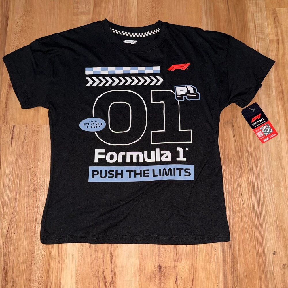 NWT Formula 1 Push The Limits Youth Large Black Graphic Racing T-Shirt